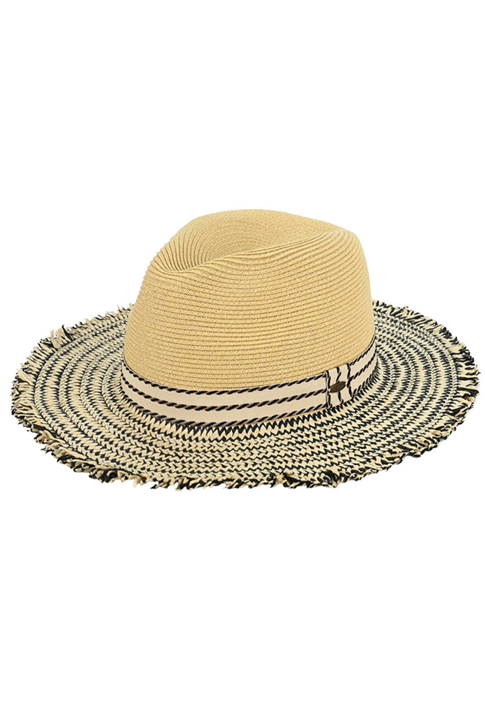 C.C Frayed Edge Panama Sun Hat