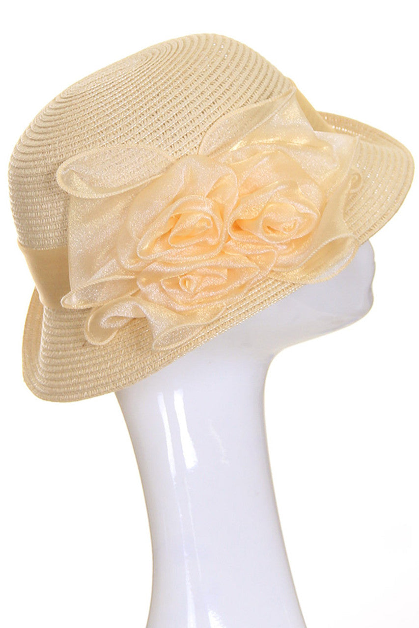 C.C Organza Flower Hat