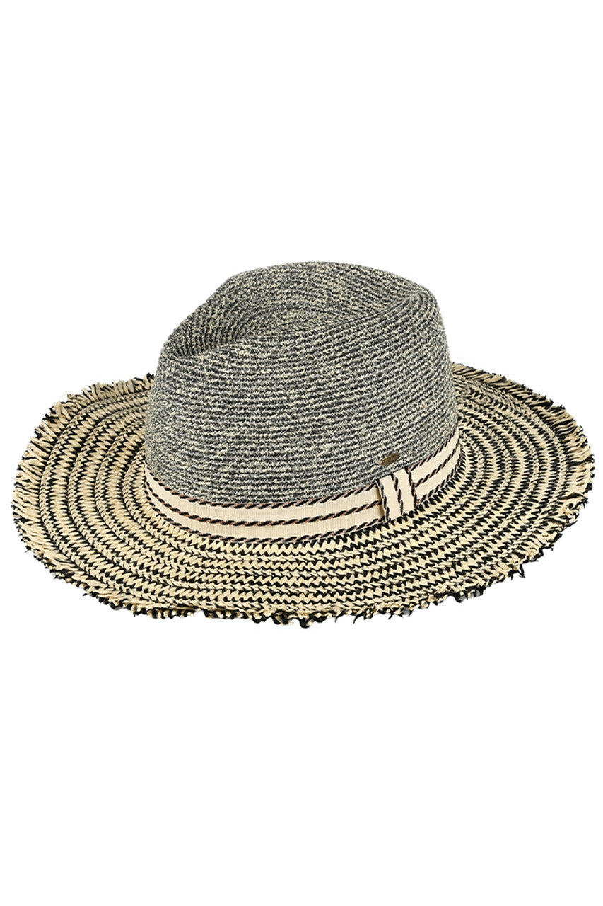 C.C Frayed Edge Panama Sun Hat