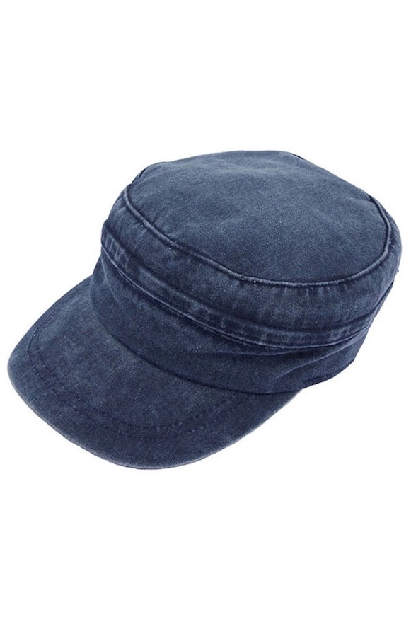 C.C Convertible Denim Army Zipper Cap Sun Visor