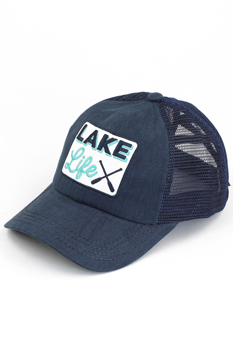 C.C LAKE LIFE Patch Criss-Cross Pony Cap