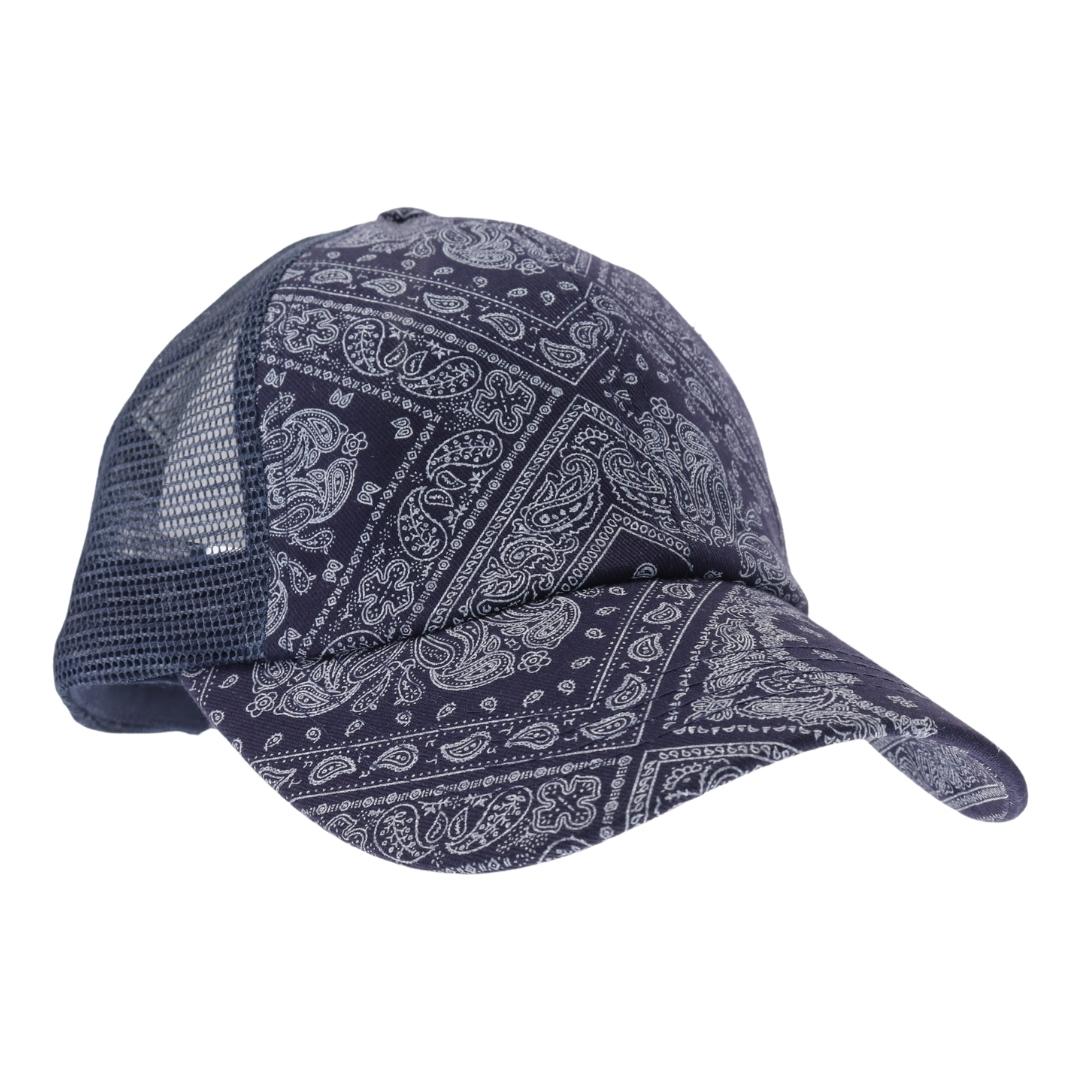 C.C Paisley Bandana Criss cross  Pony Cap