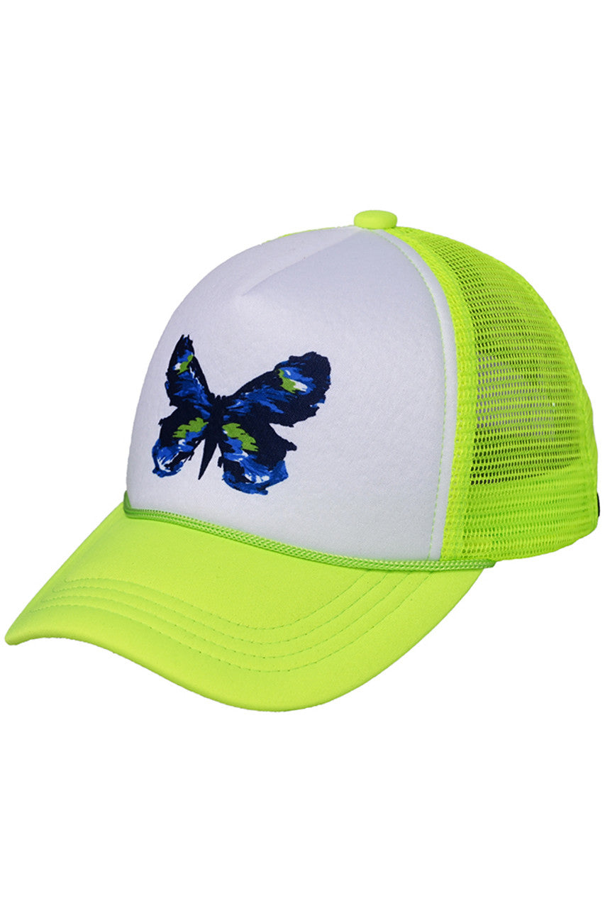 C.C Hand Painted Abstract Butterfly Trucker Cap