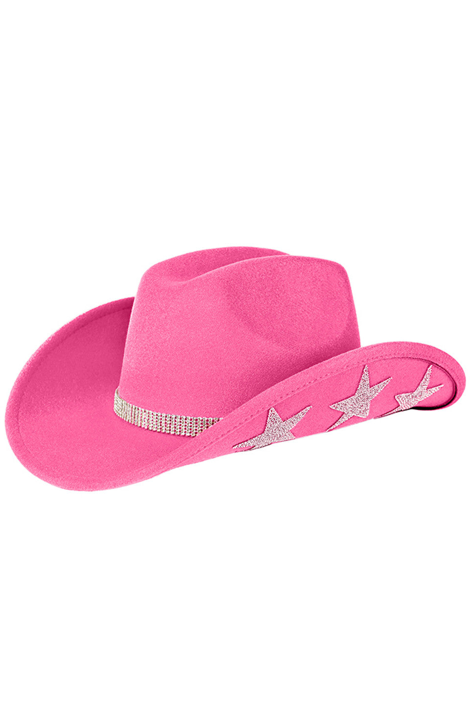C.C American Flag Theme Star Stone Vegan Felt Cowboy Hat