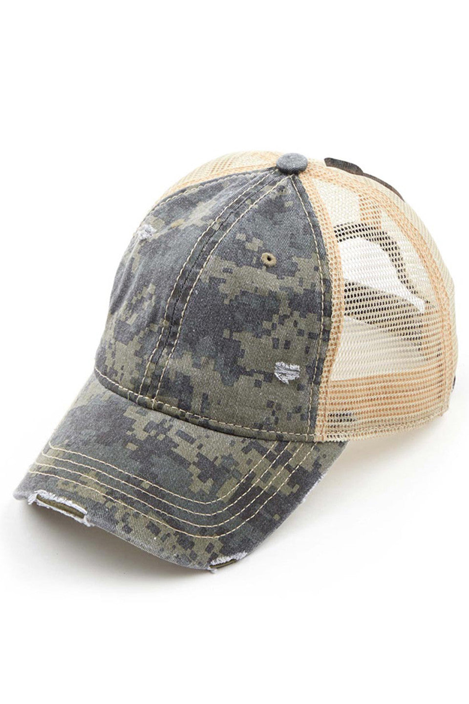 C.C DIGITAL CAMO MESH PONYCAP