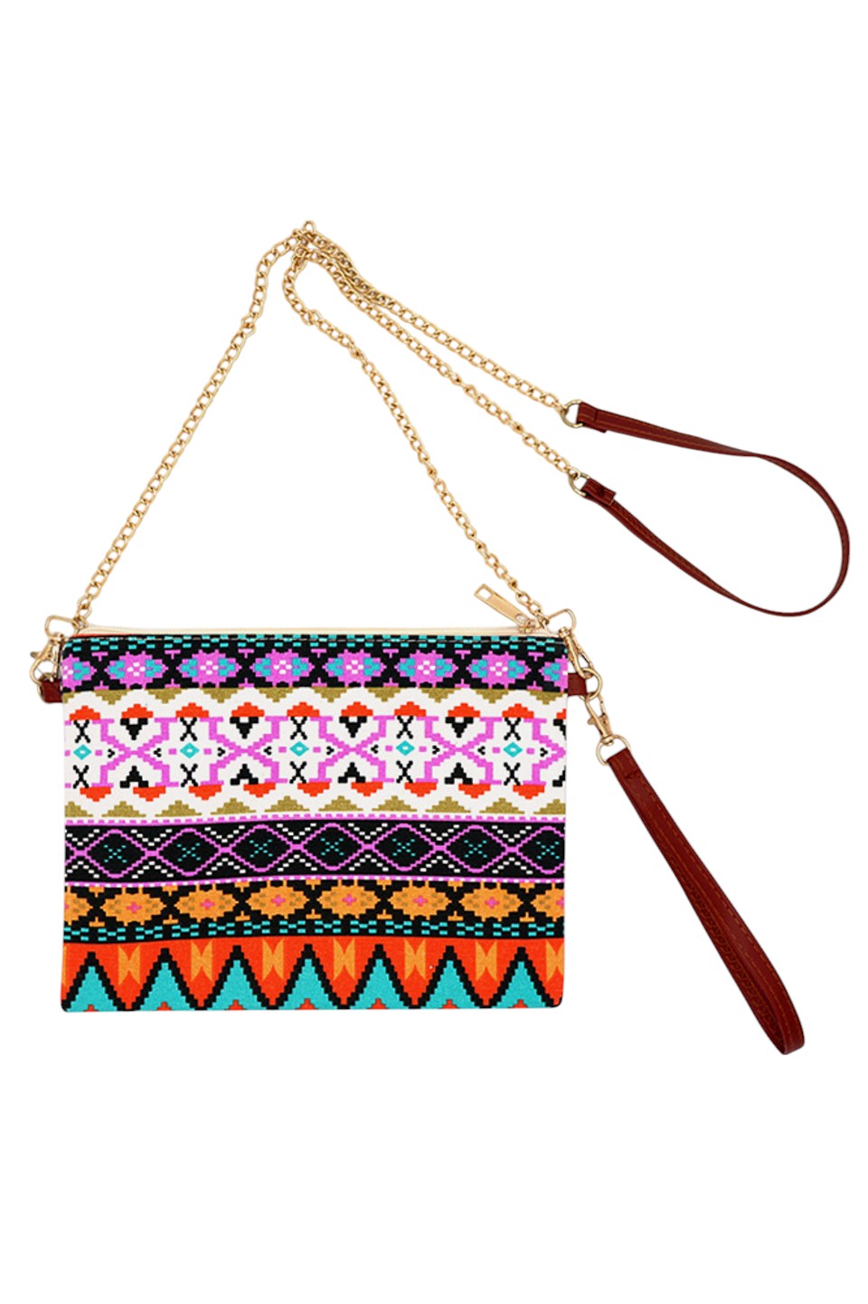 Aztec Crossbody & Wristlet Bag