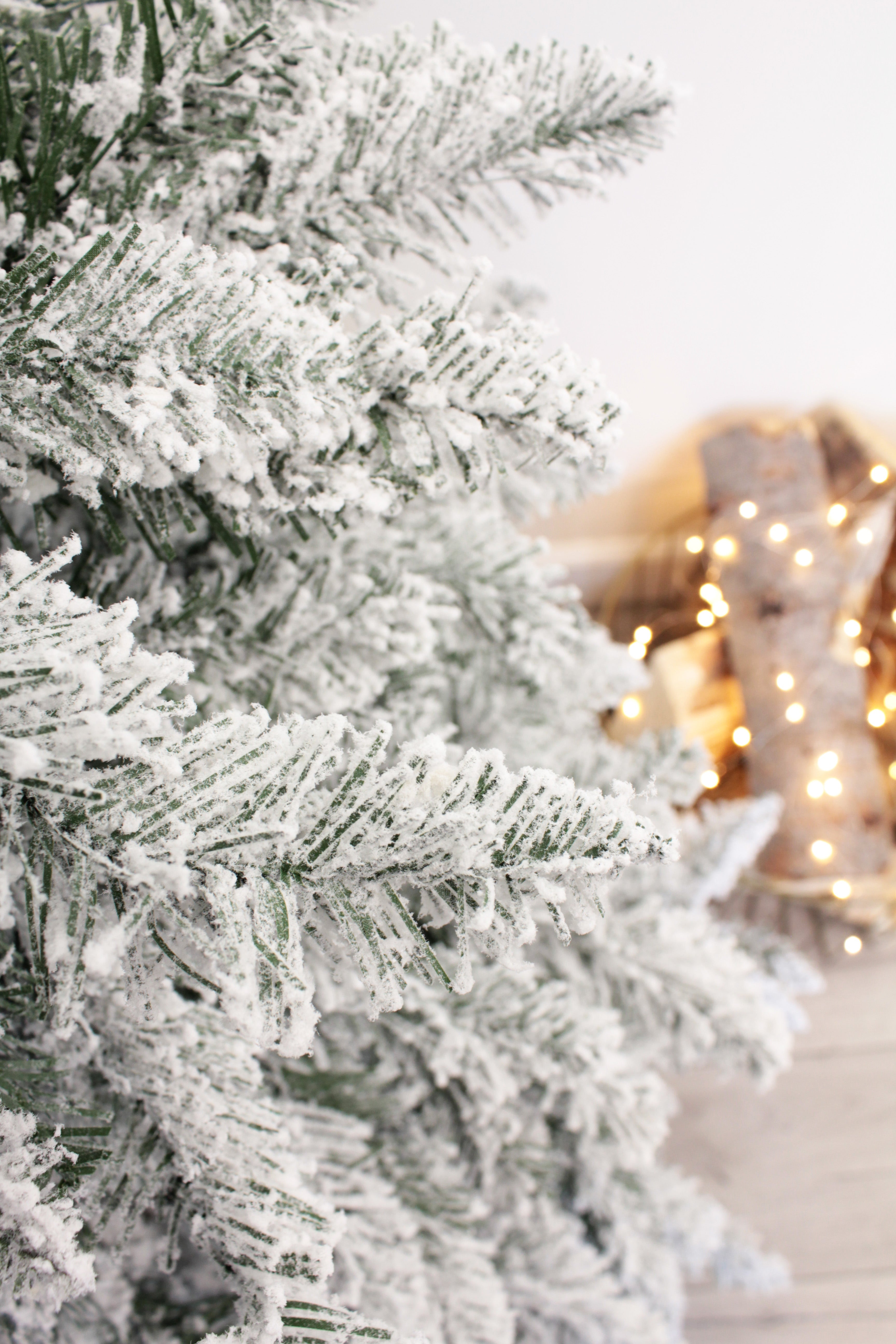 Alpine Spruce Snow Flocked Christmas Tree