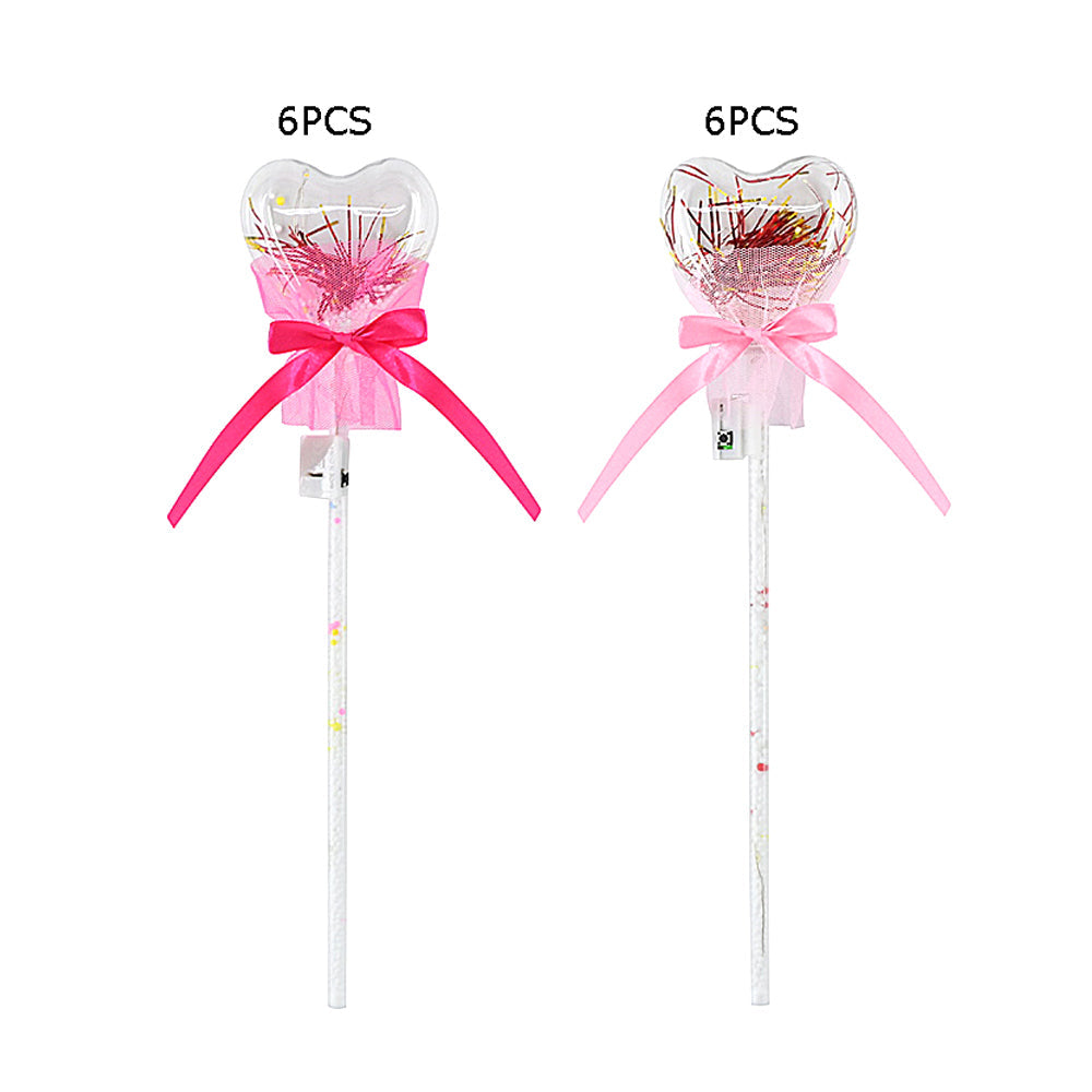 12PCS - Light Up Bow Tinsel Glow Sticks