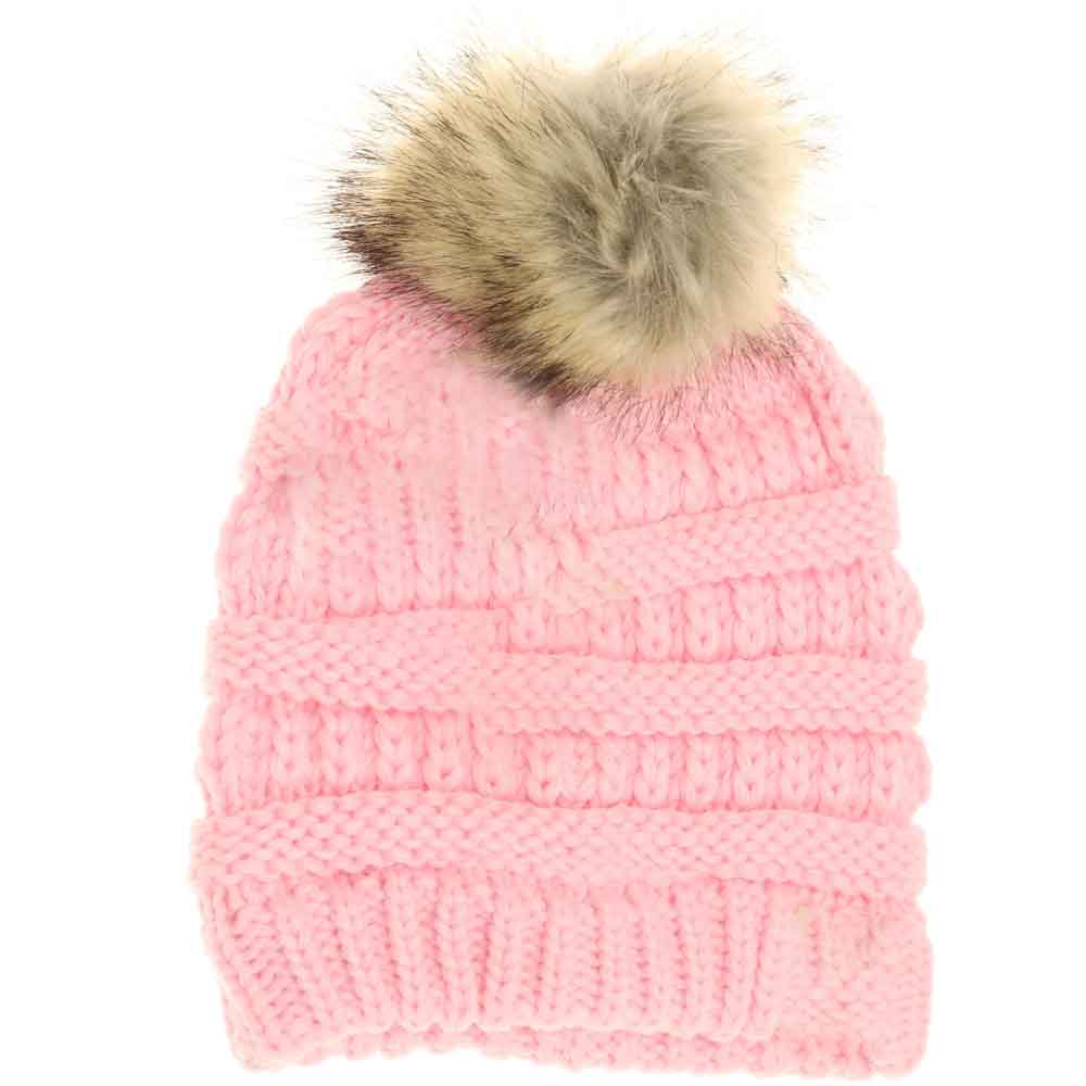 Baby Fur Pom C.C Beanie