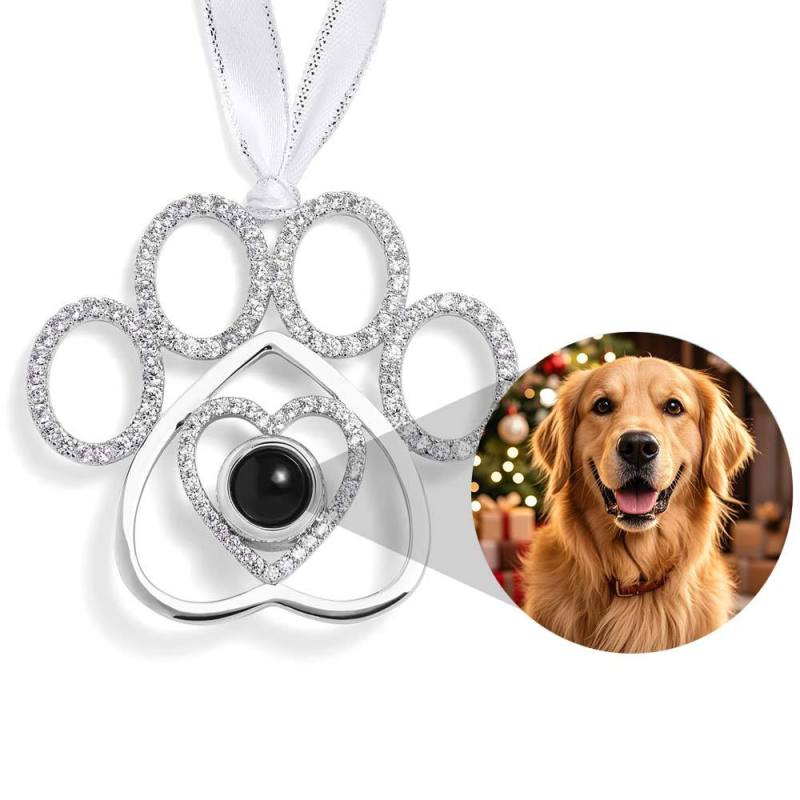 Pet Projection Ornament, Custom Memorial Photo Projection Ornaments, Personalized Dog Memorial Gift, Puppy Loss Gift, In Loving Memory