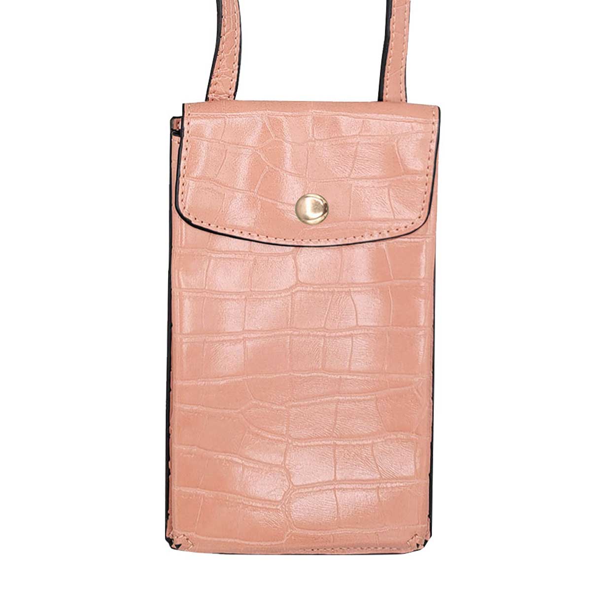 Alligator Pattern Faux Leather Travel Neck Pouch Bag