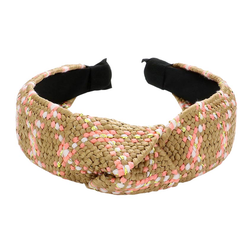 Braided Straw Knot Burnout Headband