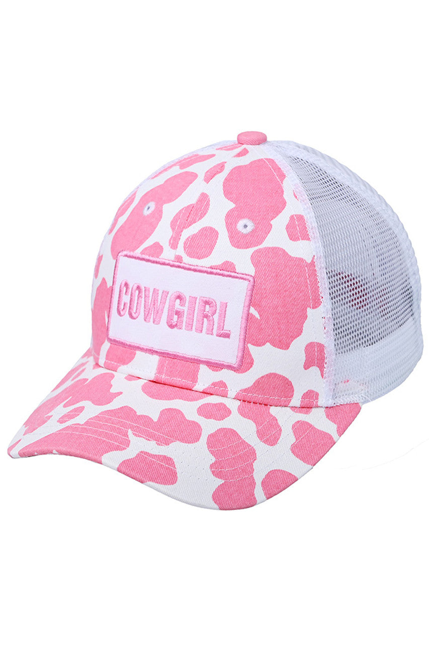 C.C Cowgirl in Cow Pattern Baseball Cap