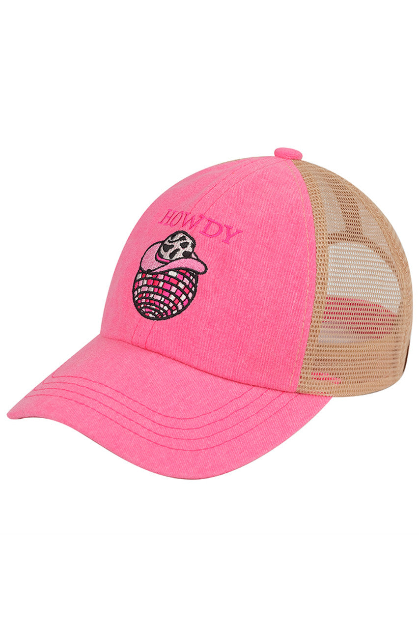 C.C Howdy Discoball Embroidered Baseball Cap