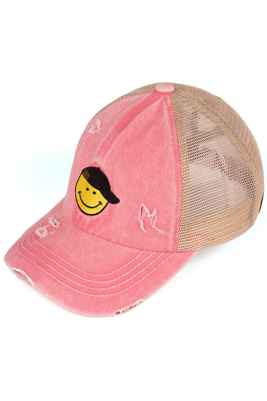 C.C SMILE CRISS-CROSS PONY CAP