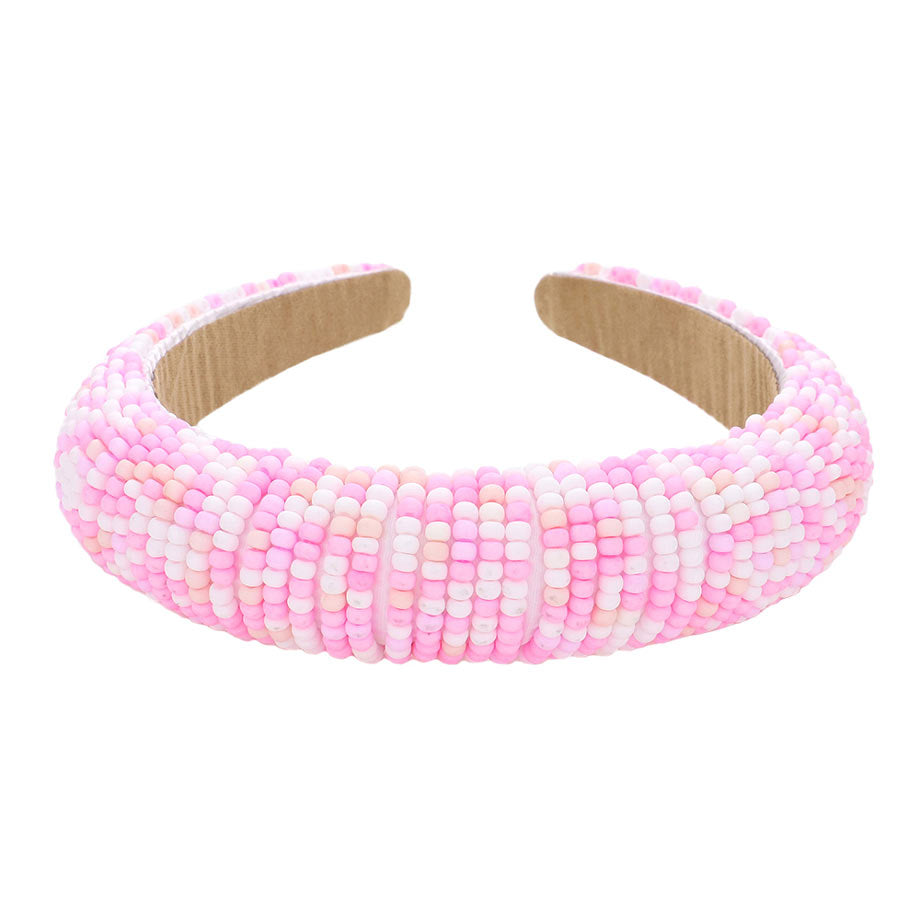 Seed Beaded Padded Headband