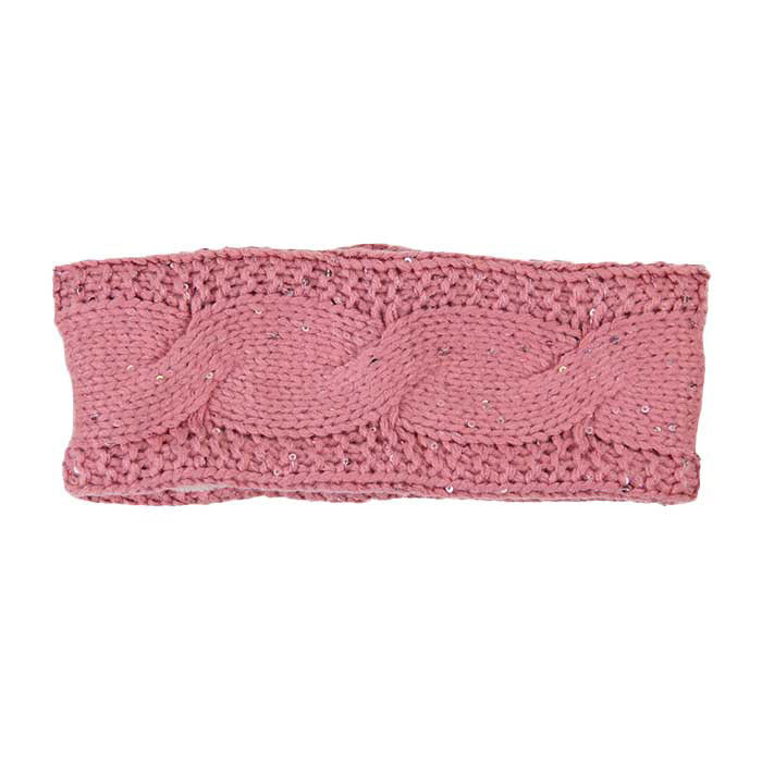 Twisted Tiny Sequin Soft Knit Headband