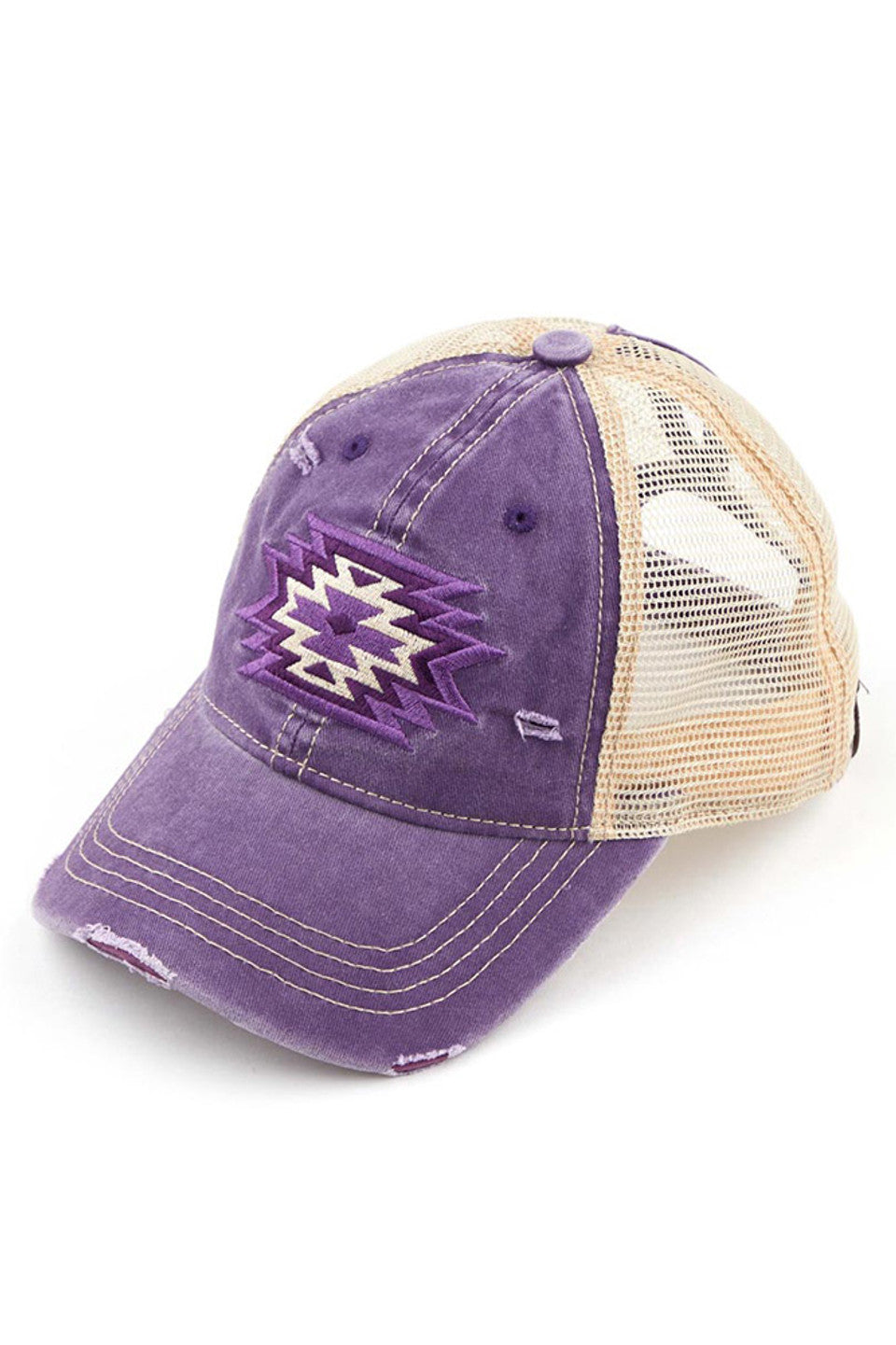 C.C Aztec Patch Mesh Pony Cap