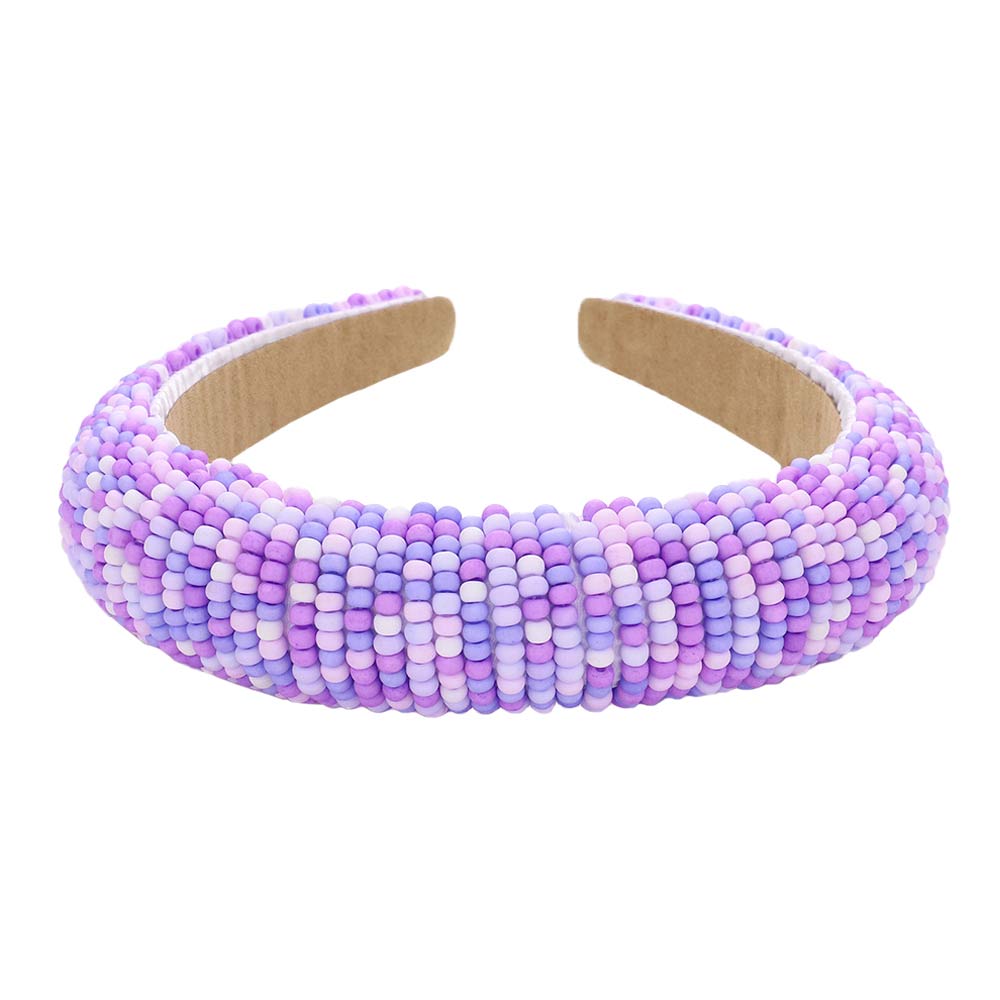 Seed Beaded Padded Headband