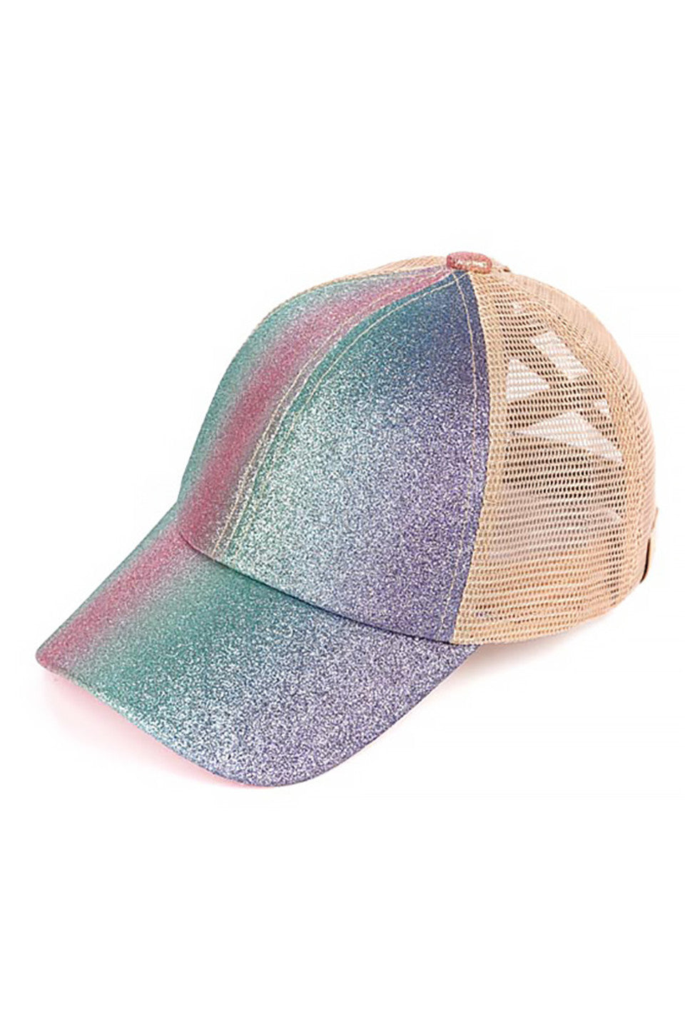 C.C KIDS OMBRE GLITTER CRISS-CROSS PONYCAP