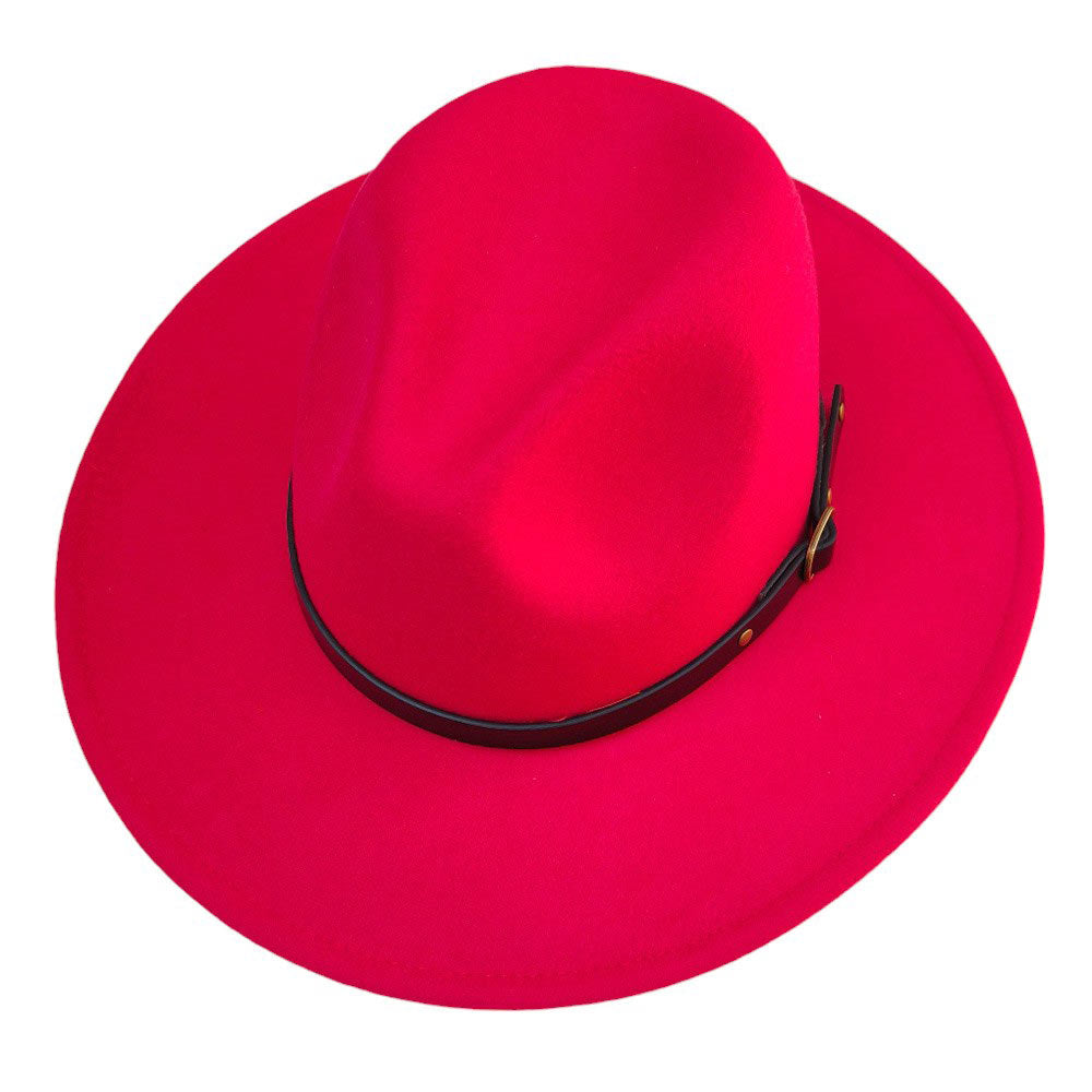 Belt Band Pointed Fedora Hat