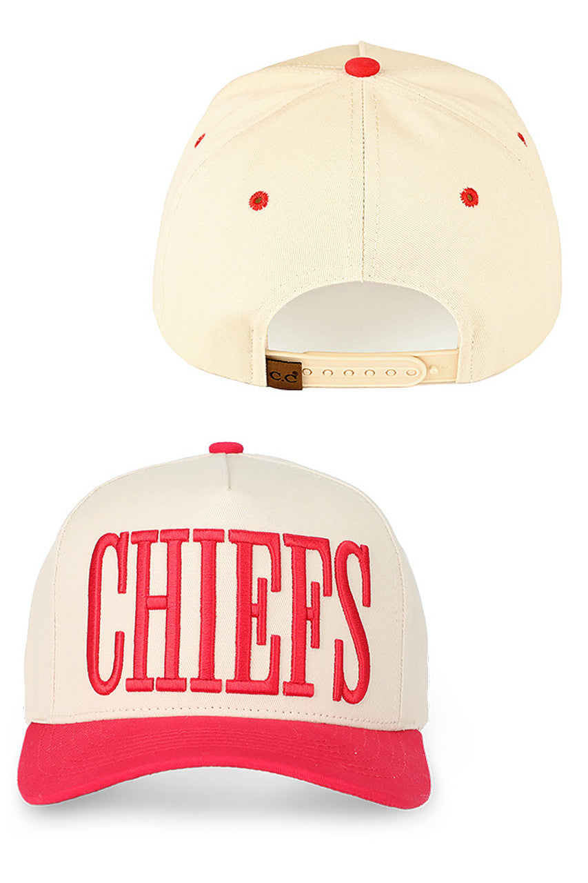 C.C CHIFFS Letter Embroidered Snapback Trucker Hat
