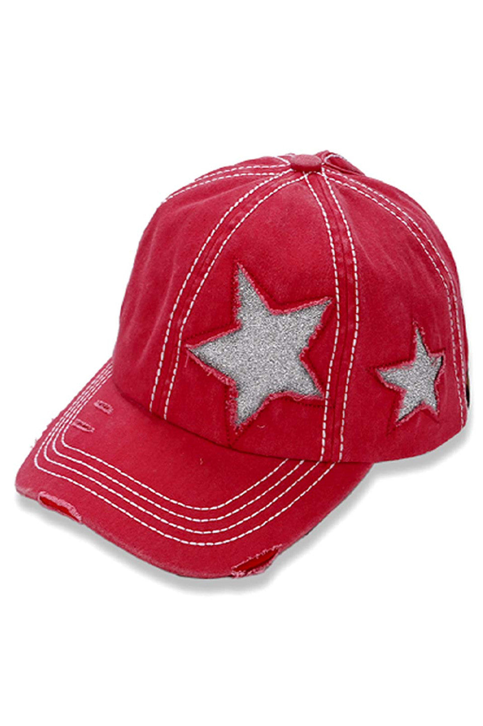 C.C GLITTER STAR BASEBALL PONYCAP