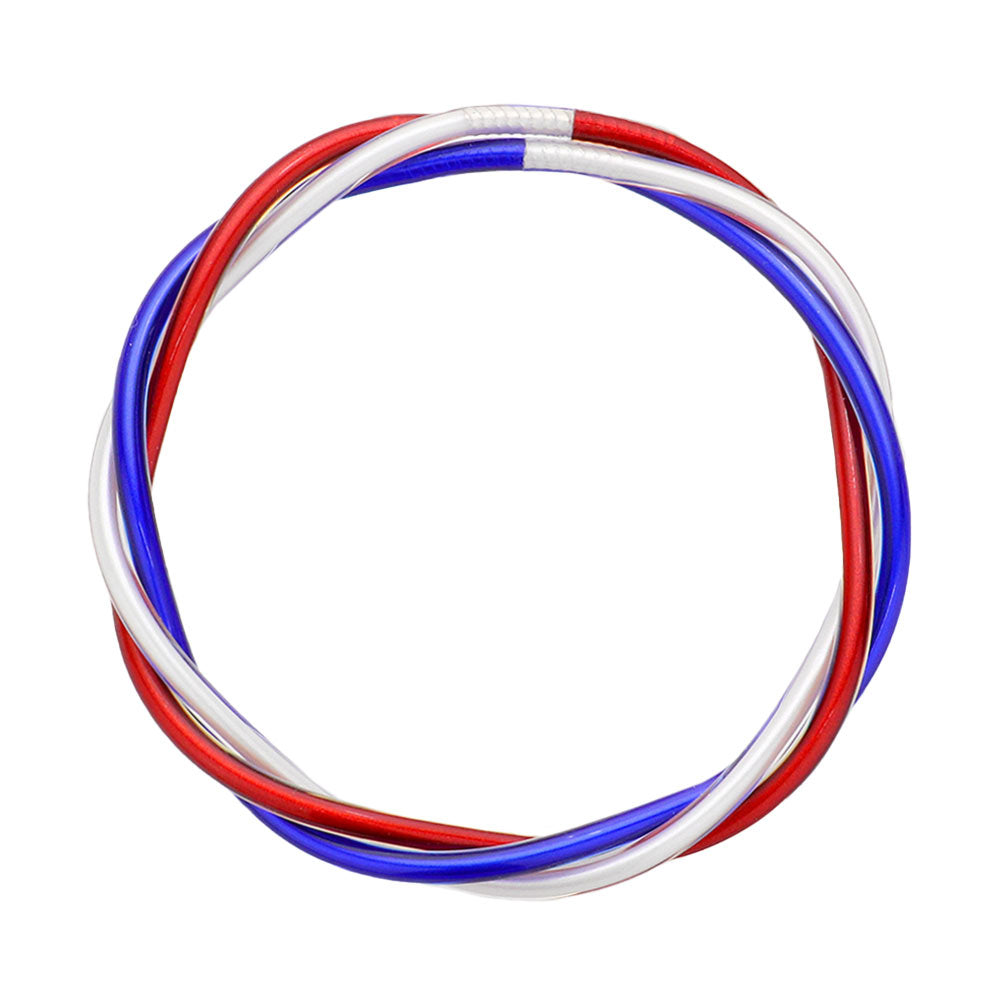 American USA Flag Triple Layered Jelly Tube Bangle Bracelet