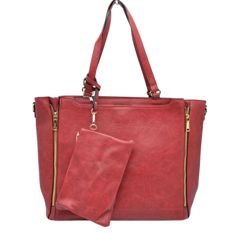 3 in 1 Side Zipper Women's Tote Handbag set