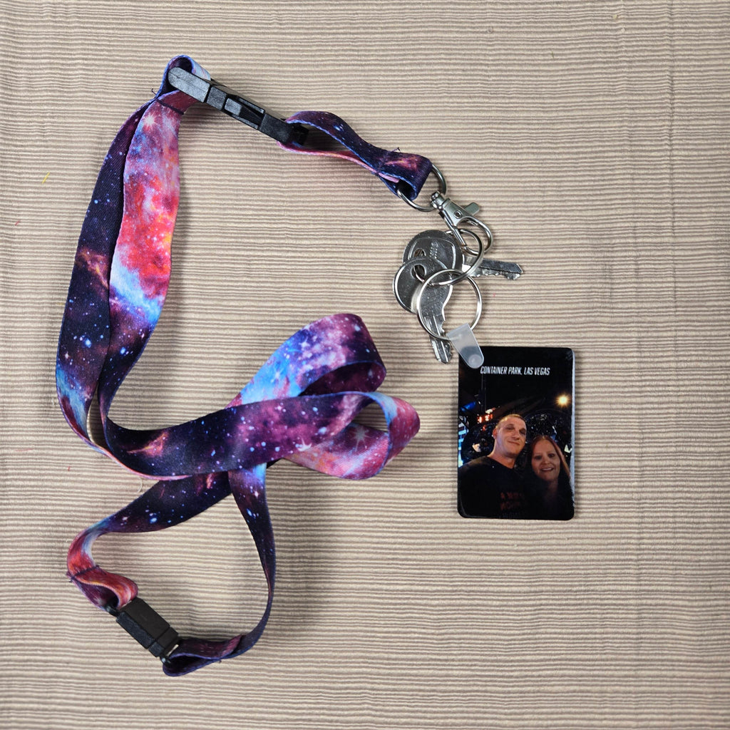 Rectangle Double Sided Personalized Photo and Text Key Chain