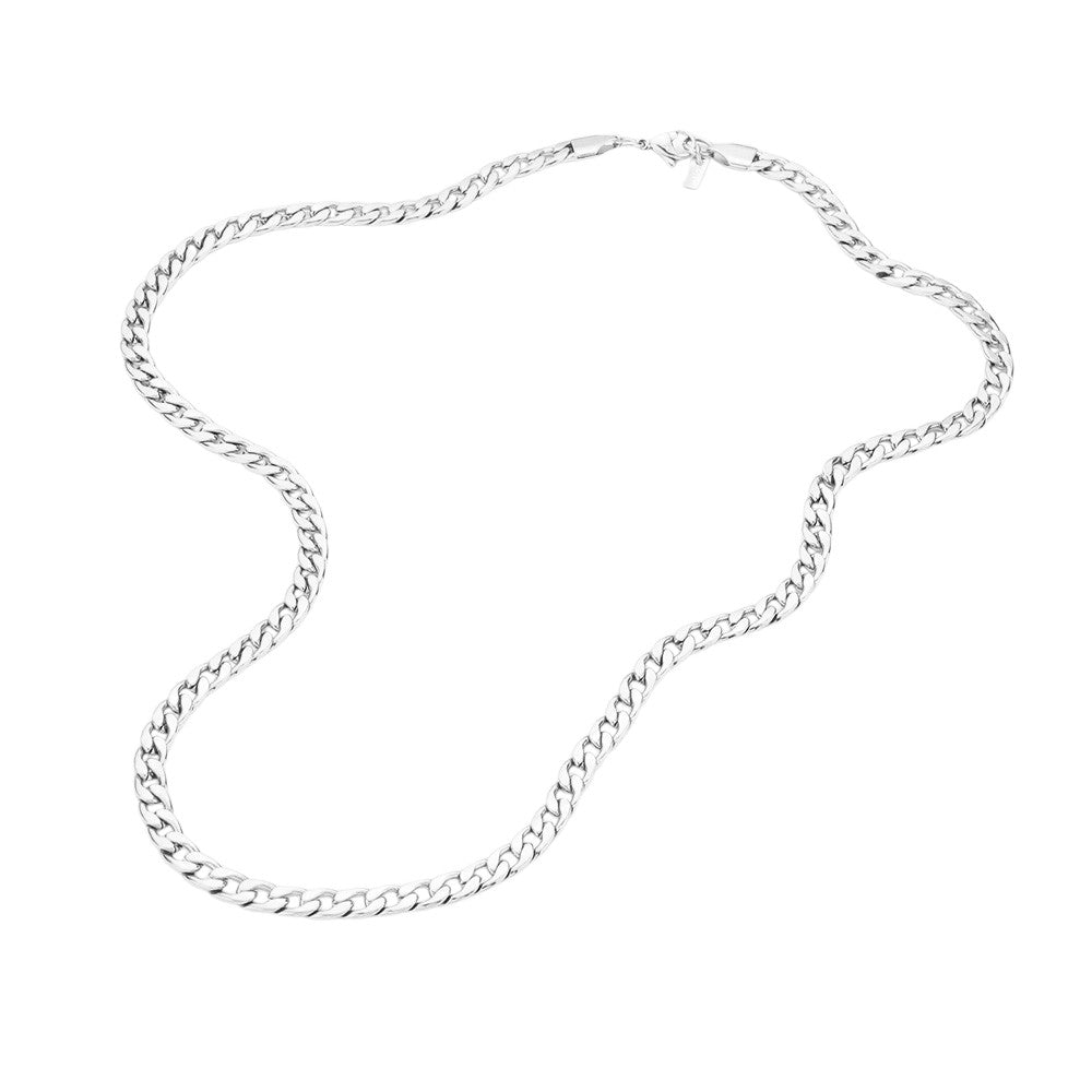 20 INCH, 5mm Stainless Steel Cuban Chain Necklace