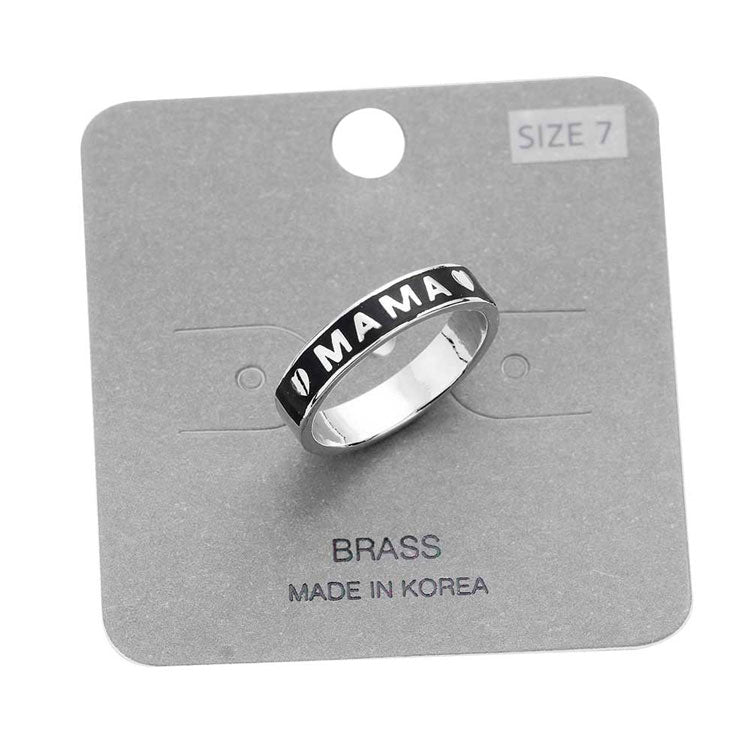 Brass Metal Enamel Mama Ring
