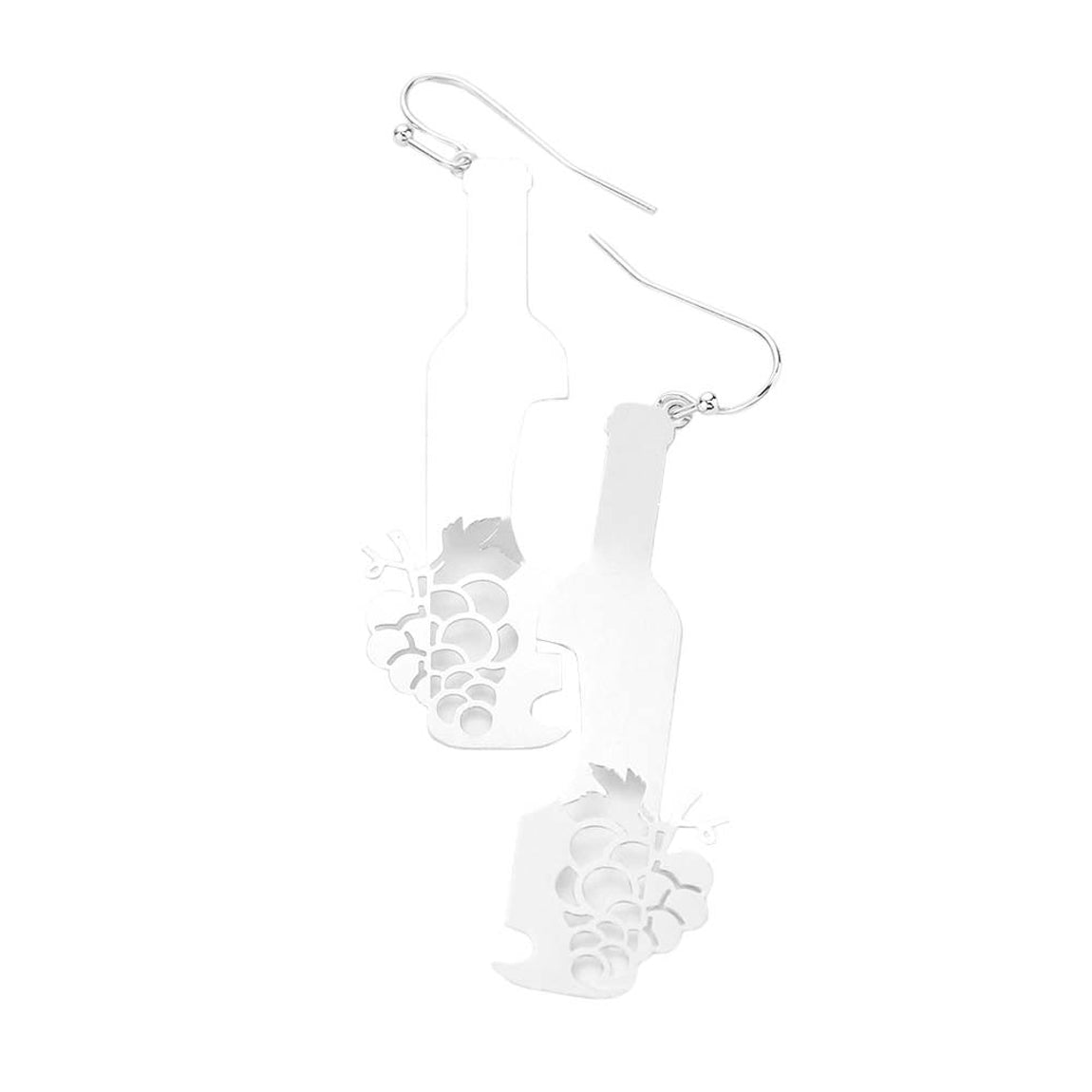 Brass Metal Grape Champagne Dangle Earrings