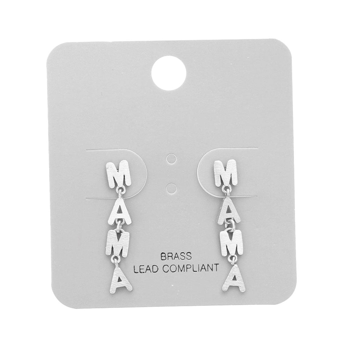 Brass Metal Mama Link Earrings