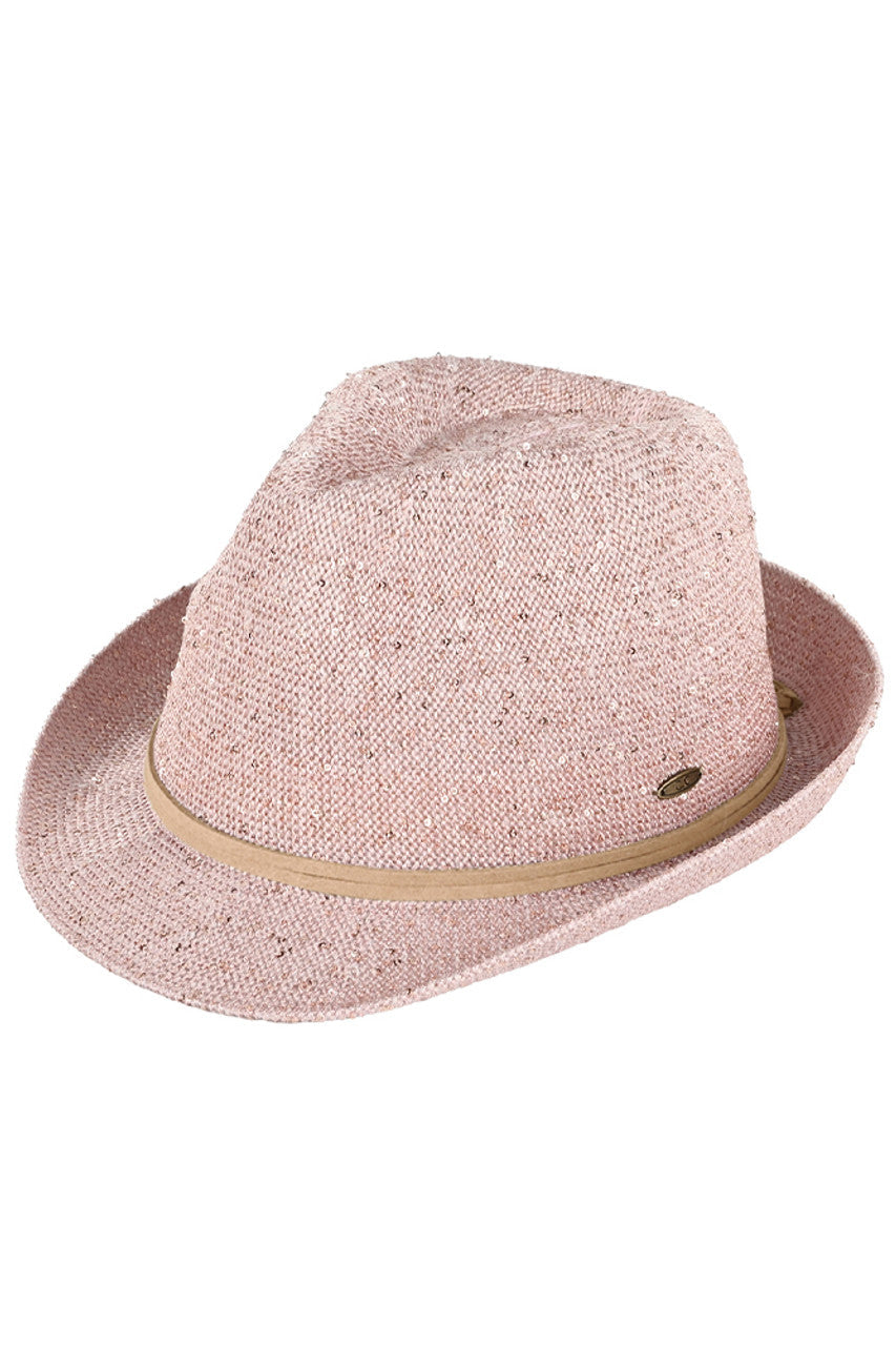 C.C Band Trim Sparkle Fedora Hat