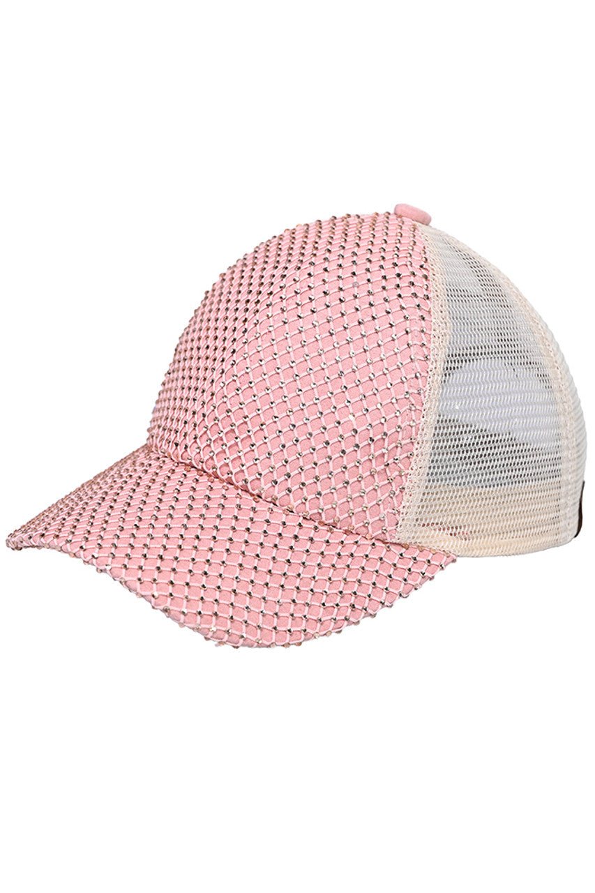 C.C Rhinestone Net Baseball Cap