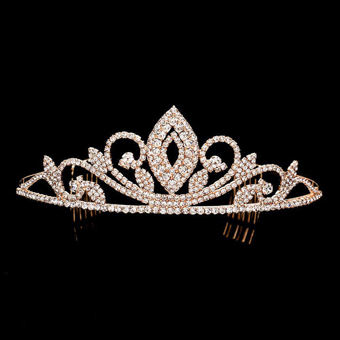 Marquise Accented Rhinestone Princess Tiara