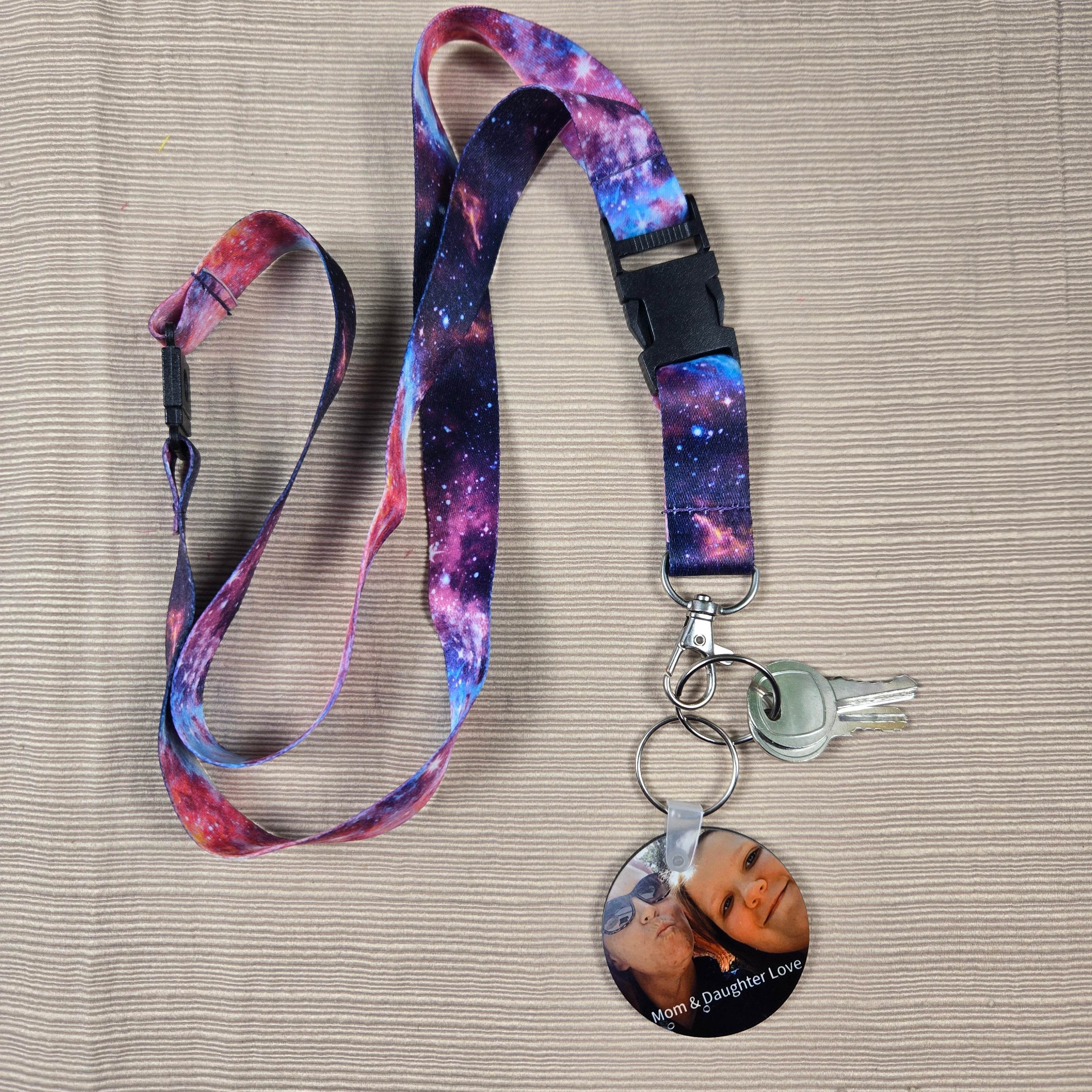Round Double Sided Personalized Photo and Text Key Chain