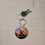 Round Double Sided Personalized Photo and Text Key Chain