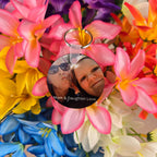 Round Double Sided Personalized Photo and Text Key Chain