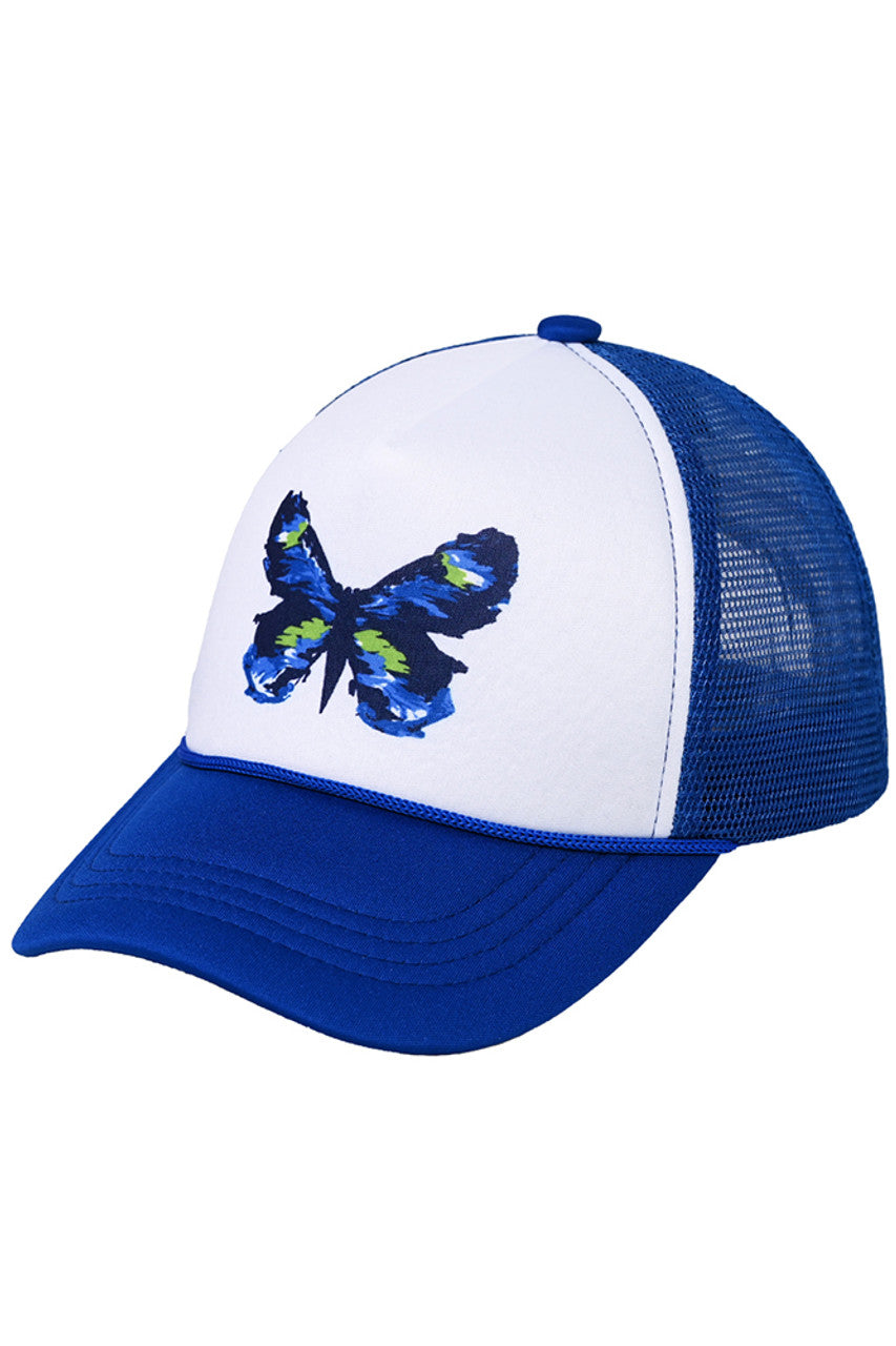 C.C Hand Painted Abstract Butterfly Trucker Cap