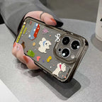 Cartoon Cute Dog Clear Star Y2K Cover Phone Case