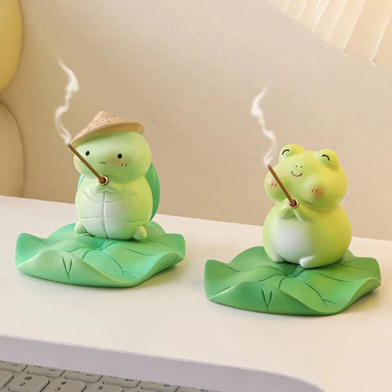 Kawaii Frog Phone Stand & Incense Holder