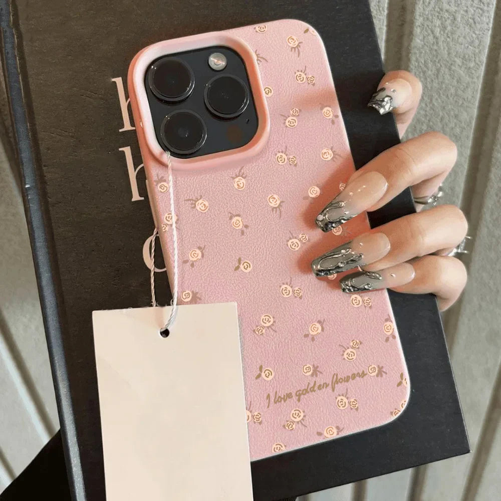 Flower Soft Candy Leather Shockproof Cover Phone Case