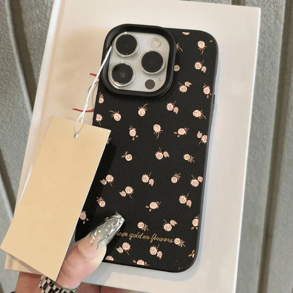 Flower Soft Candy Leather Shockproof Cover Phone Case