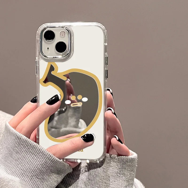 Cute Love Heart Mirror Phone Case