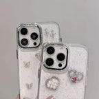 Luxury 3D Jewelry Love Heart Butterfly Phone Case