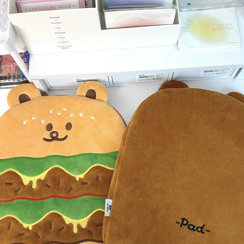 Kawaii Hamburger Bear Tablet Sleeve