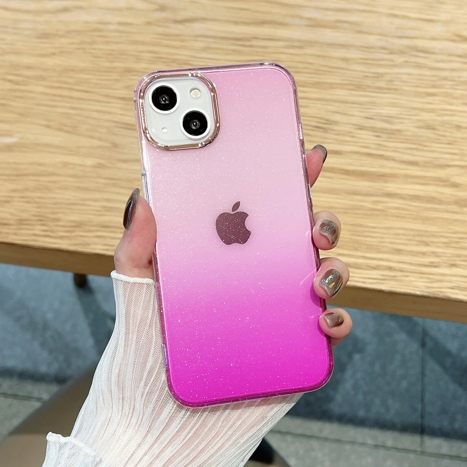 High End Starry Sky Gradient Glitter Phone Case
