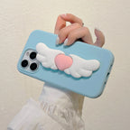 Cute 3D Angel Wings Case With Stand Holder Cover Phone Case